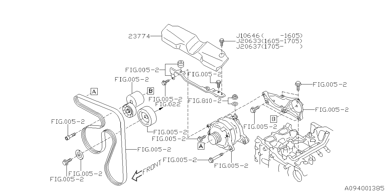 Diagram ALTERNATOR for your 2023 Subaru WRX BASE w/EyeSight  