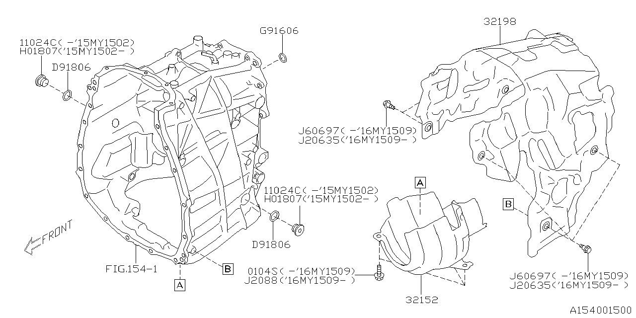 Diagram AT, TRANSMISSION CASE for your 2020 Subaru Impreza   