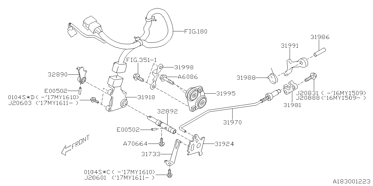 Diagram AT, CONTROL DEVICE for your 2019 Subaru Crosstrek  Limited 