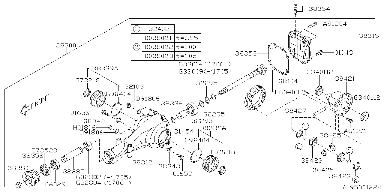 Diagram DIFFERENTIAL (INDIVIDUAL) for your 2013 Subaru Crosstrek   