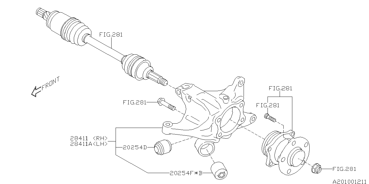 Diagram REAR SUSPENSION for your 2025 Subaru BRZ   