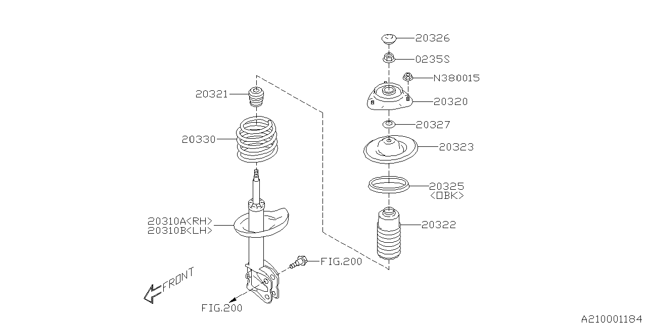 FRONT SHOCK ABSORBER Diagram