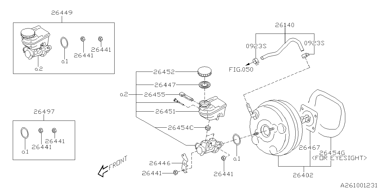 Diagram BRAKE SYSTEM (MASTER CYLINDER) for your 2025 Subaru Ascent   