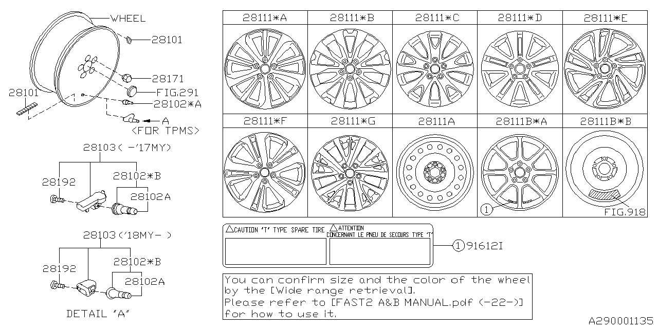 Diagram DISK WHEEL for your 2019 Subaru Outback   
