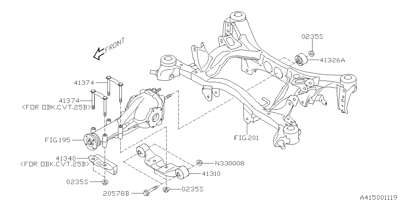 DIFFERENTIAL MOUNTING Diagram