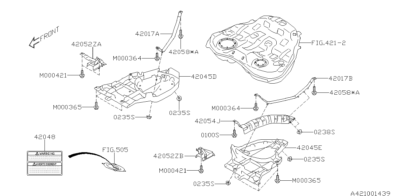 Diagram FUEL TANK for your 2017 Subaru Outback   