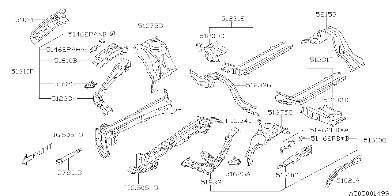 Diagram BODY PANEL for your Subaru Outback  