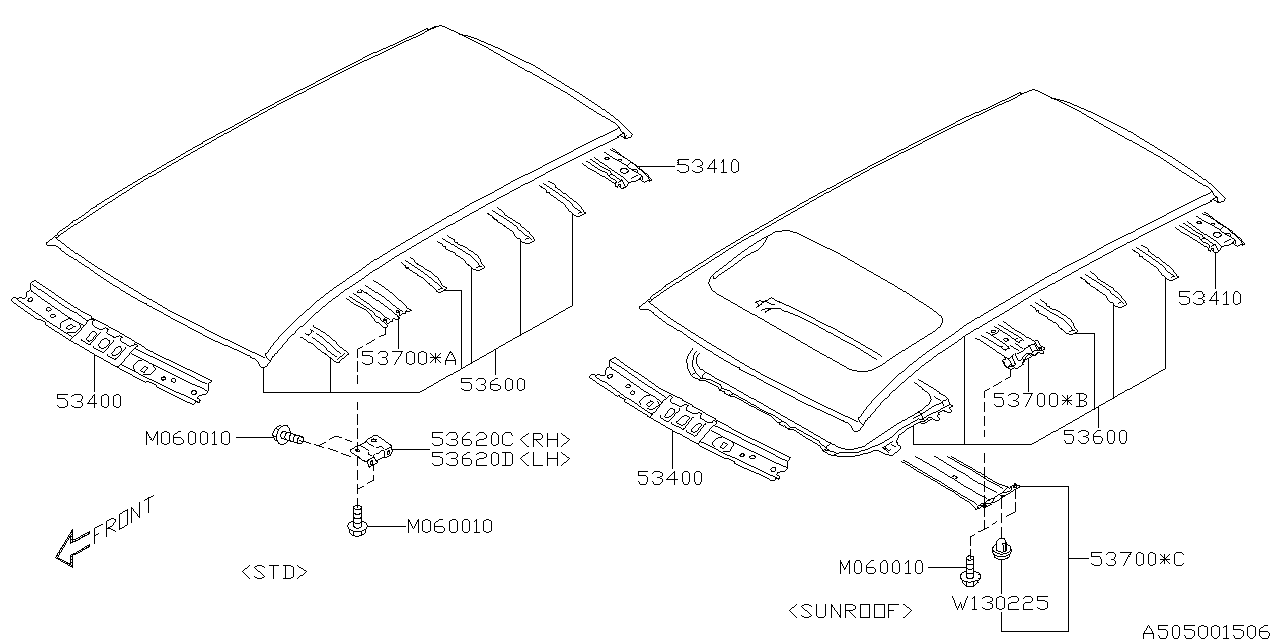 Diagram BODY PANEL for your Subaru Outback  