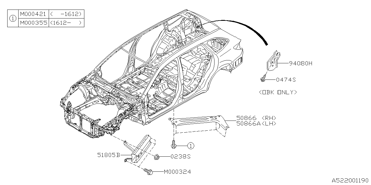 Diagram SIDE PANEL for your 2022 Subaru STI   