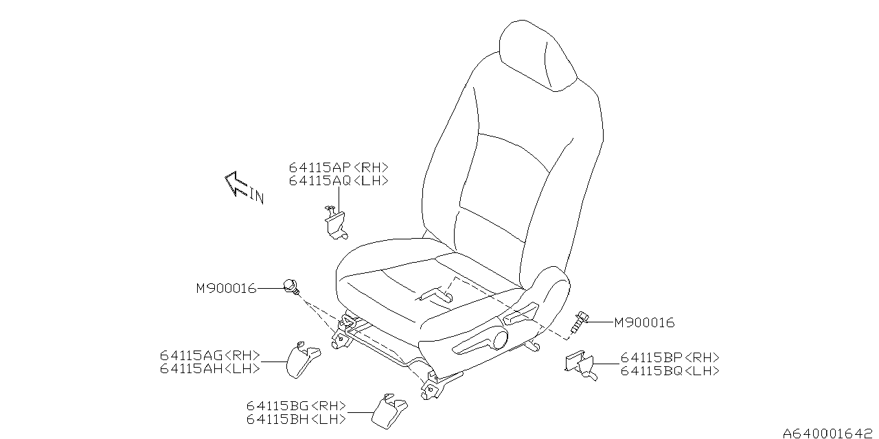 Diagram FRONT SEAT for your 2019 Subaru STI   