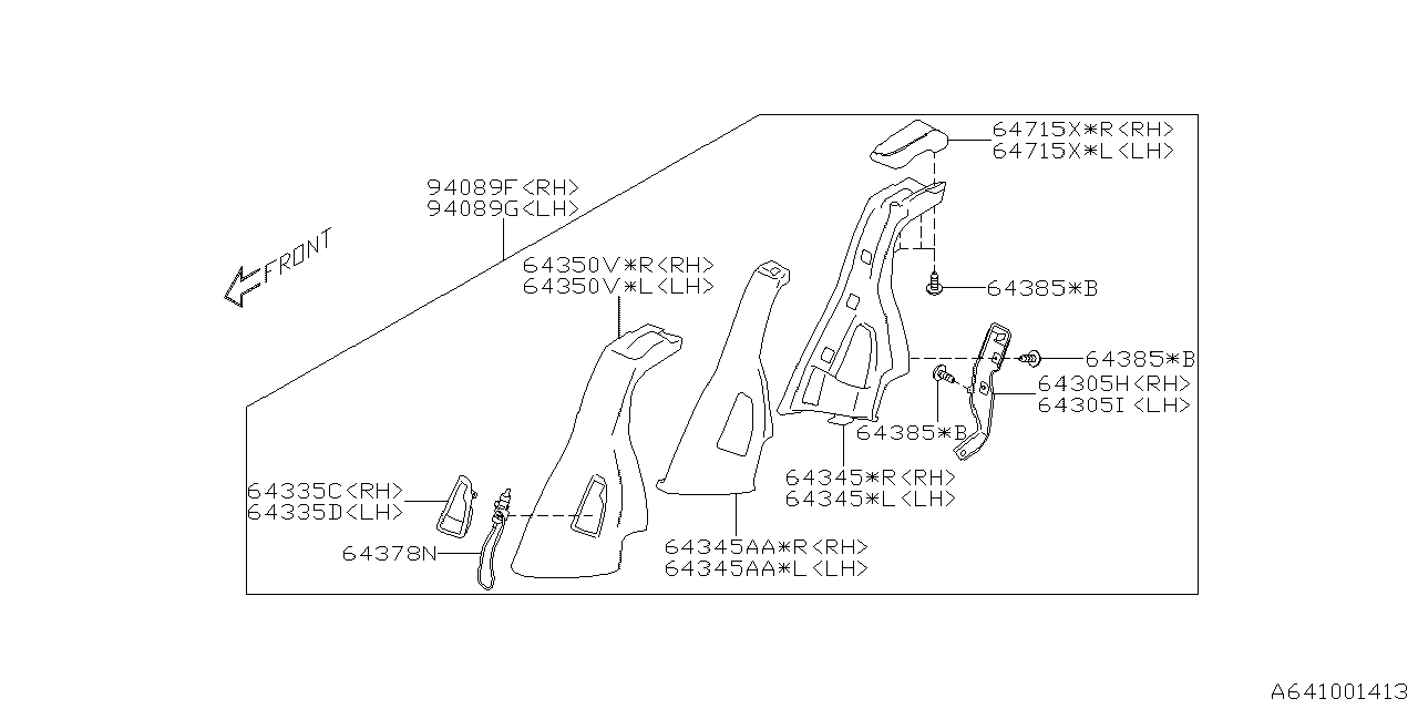 Diagram REAR SEAT for your 2013 Subaru Impreza   