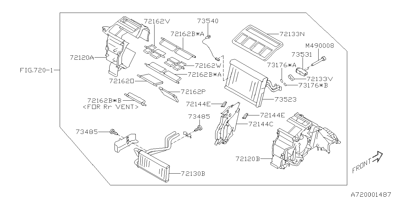 Diagram HEATER SYSTEM for your 2017 Subaru Legacy   