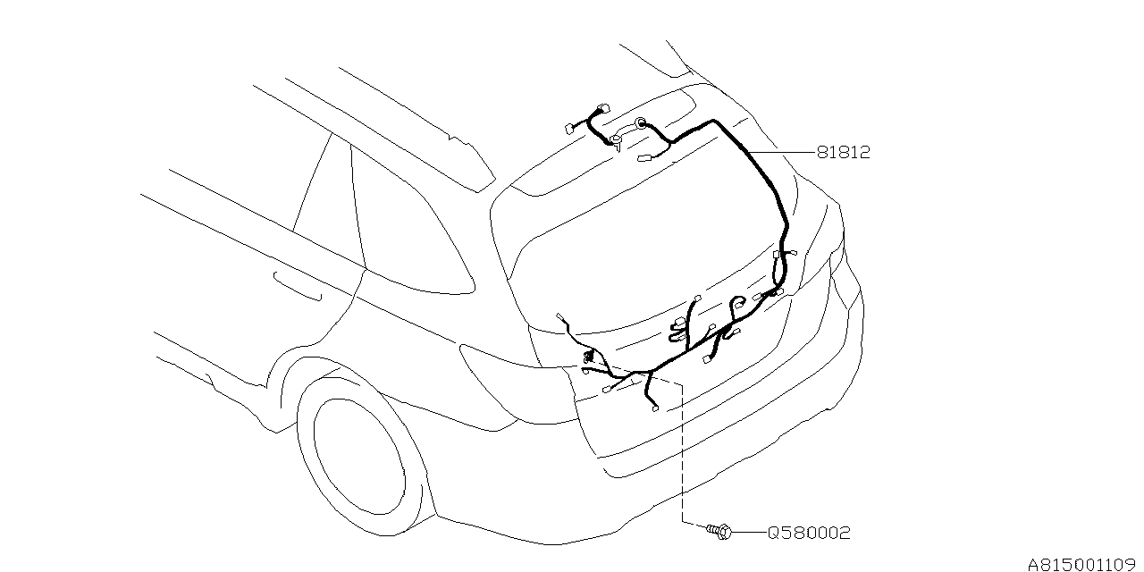 Full size assembly image of CORD (REAR) (1/1)