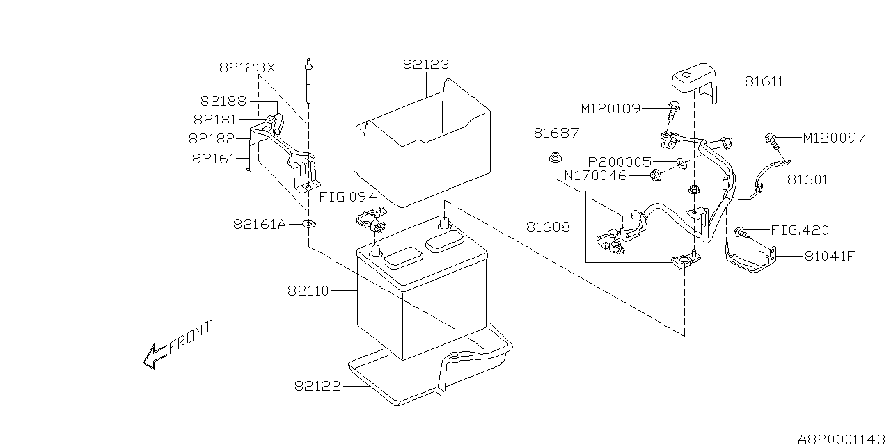 Diagram BATTERY EQUIPMENT for your 2000 Subaru WRX   