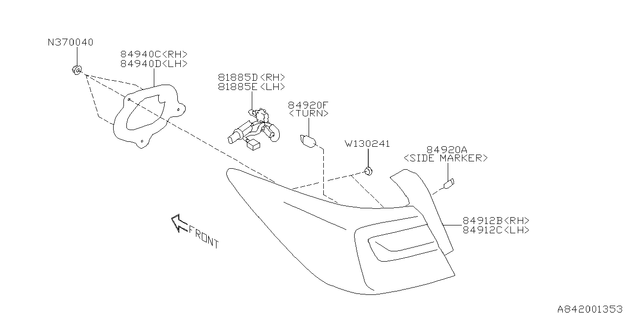 Diagram LAMP (REAR) for your Subaru