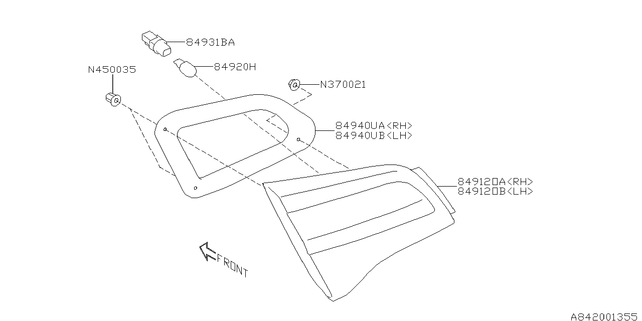 Diagram LAMP (REAR) for your 1998 Subaru Outback  Premium w/EyeSight 