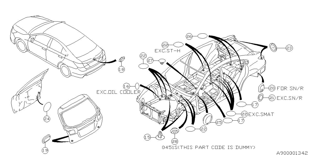 Diagram PLUG for your 2018 Subaru Legacy   