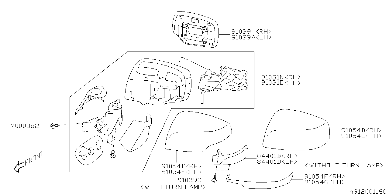 Diagram REAR VIEW MIRROR for your 2017 Subaru Legacy  R Limited w/EyeSight SEDAN 