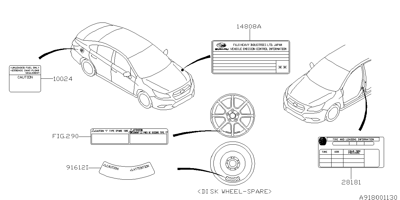 Diagram LABEL (CAUTION) for your Subaru Legacy  