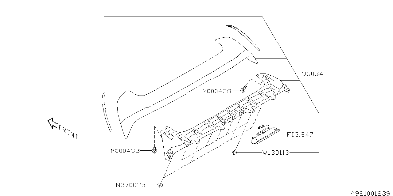 Diagram SPOILER for your Subaru WRX PREMIUM A 