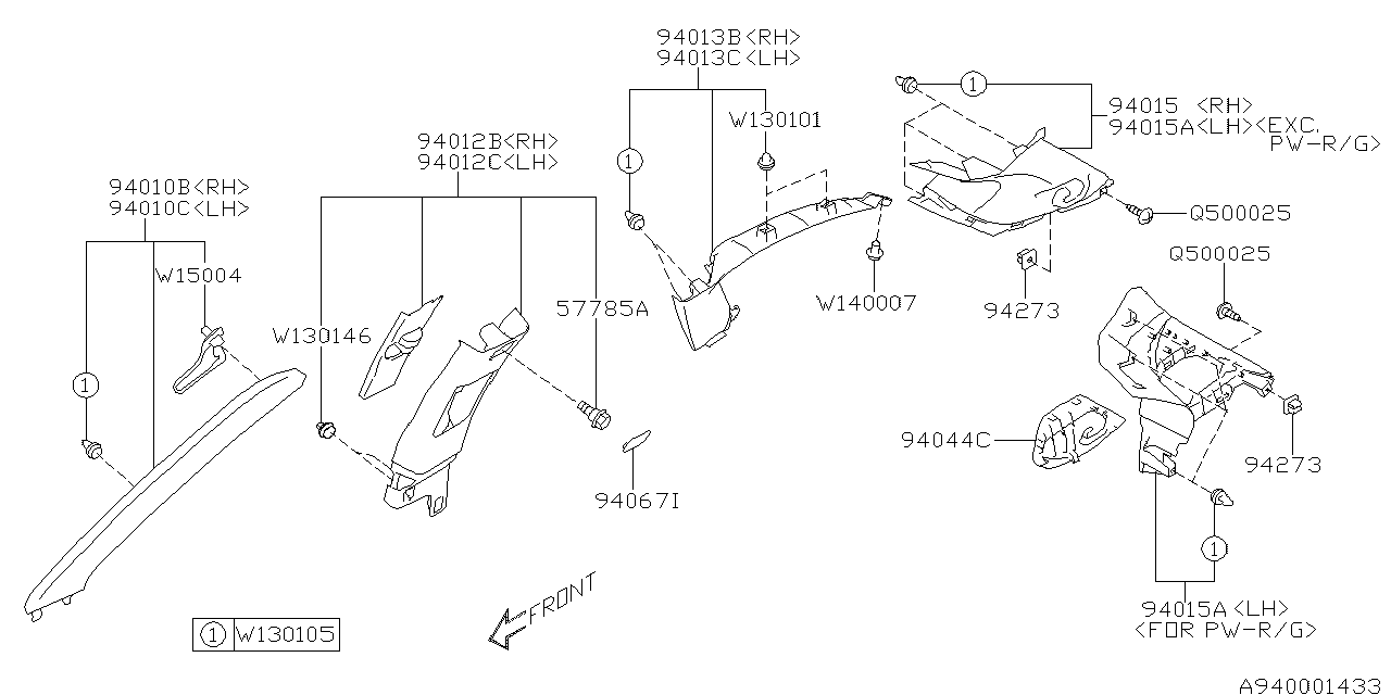 Diagram INNER TRIM for your 2020 Subaru Forester   