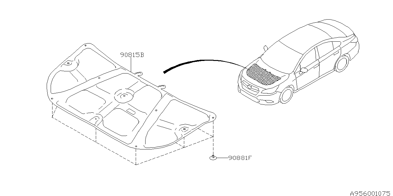 Diagram HOOD INSULATOR for your 2018 Subaru Outback  R Touring w/EyeSight 