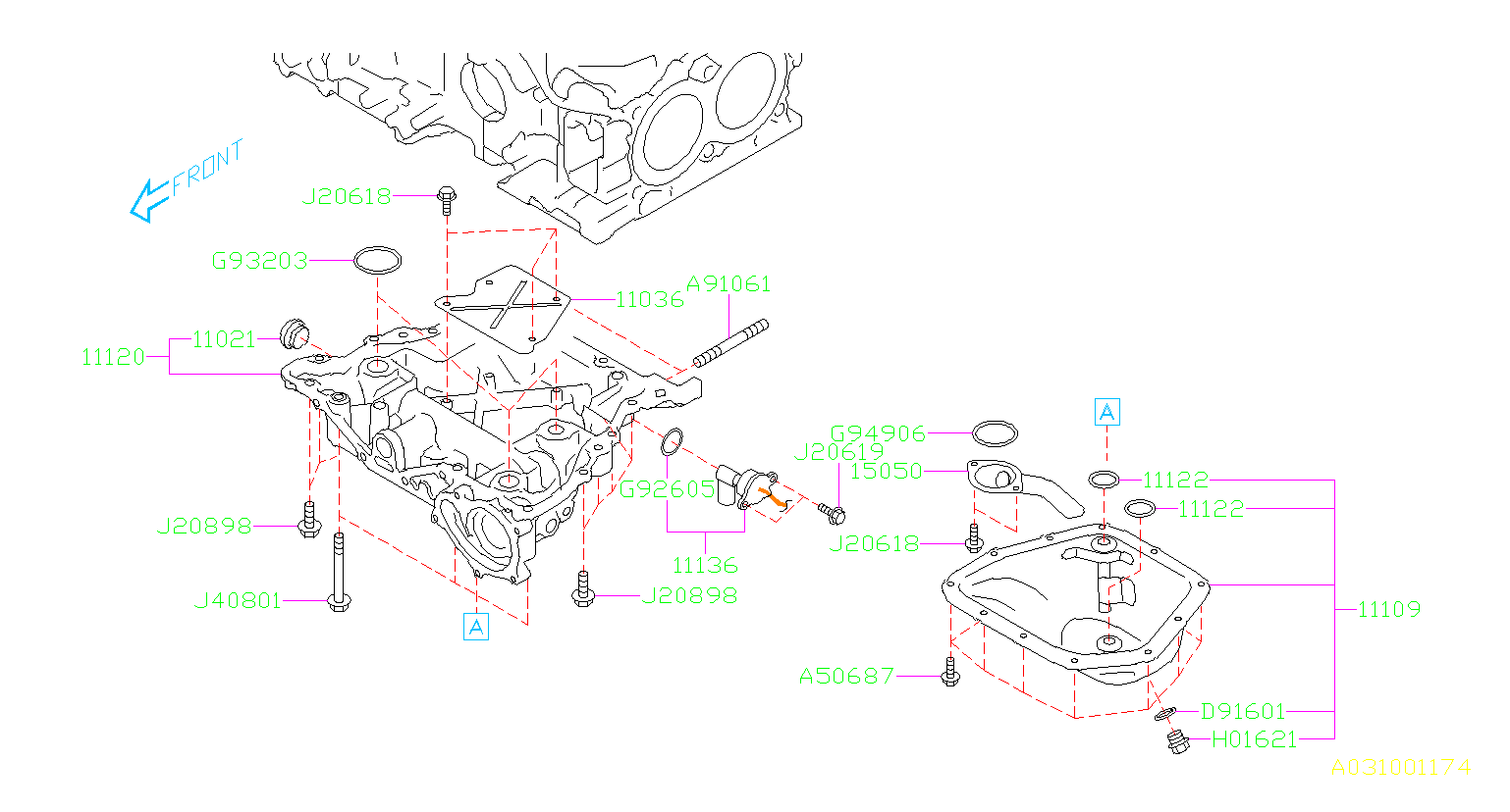 Subaru Legacy L Cvt Wd Limited Engine Oil Level Sensor Aa Genuine Subaru Part