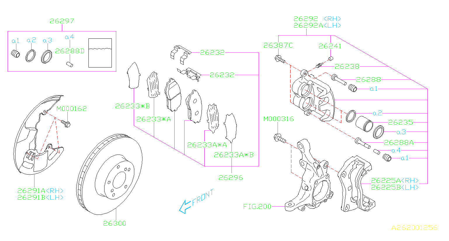 26297ag000 ремкомплект subaru