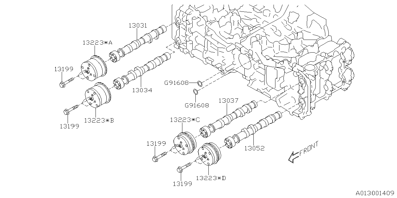 Diagram CAMSHAFT & TIMING BELT for your 2020 Subaru Impreza   