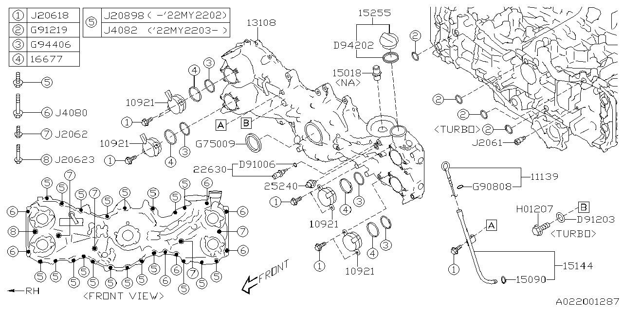 Diagram TIMING BELT COVER for your Subaru Crosstrek  Limited