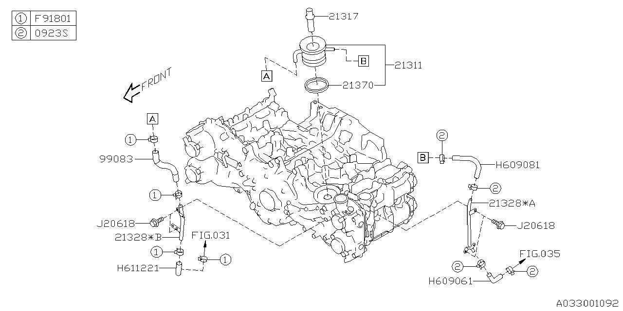 Diagram OIL COOLER (ENGINE) for your 2020 Subaru Outback   