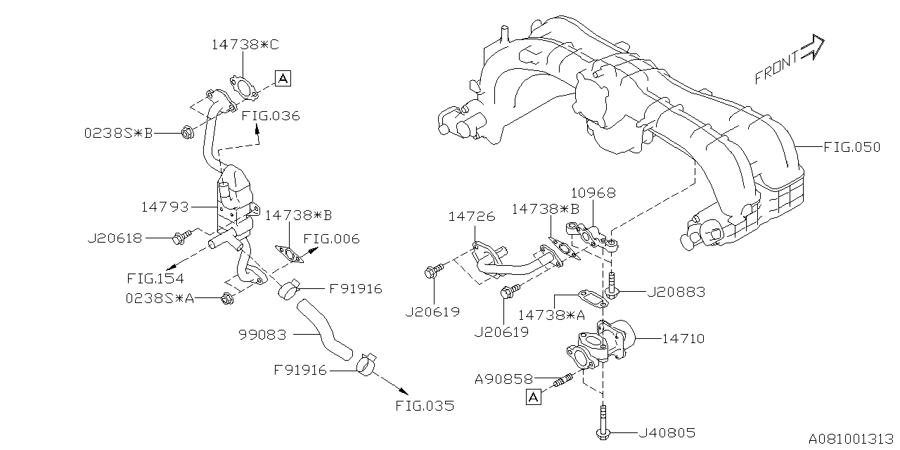 Diagram EMISSION CONTROL (EGR) for your 2024 Subaru Legacy   