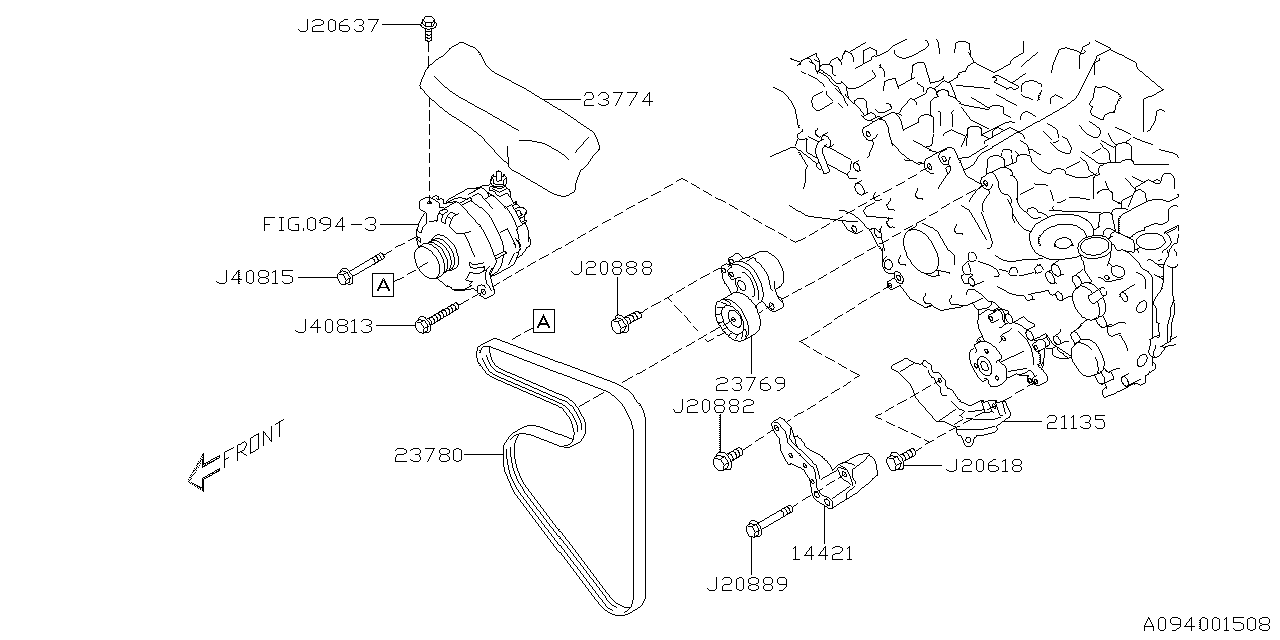 Diagram ALTERNATOR for your 2023 Subaru Ascent   