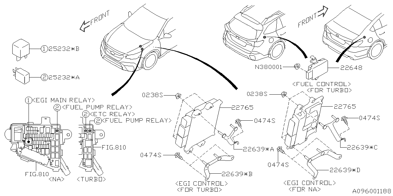 Diagram RELAY & SENSOR (ENGINE) for your 2025 Subaru Outback  Base 