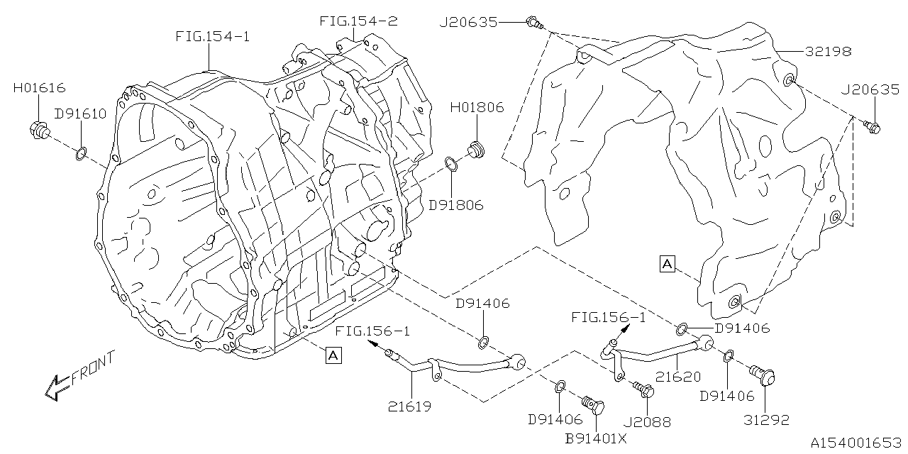 Diagram AT, TRANSMISSION CASE for your 2021 Subaru Impreza   