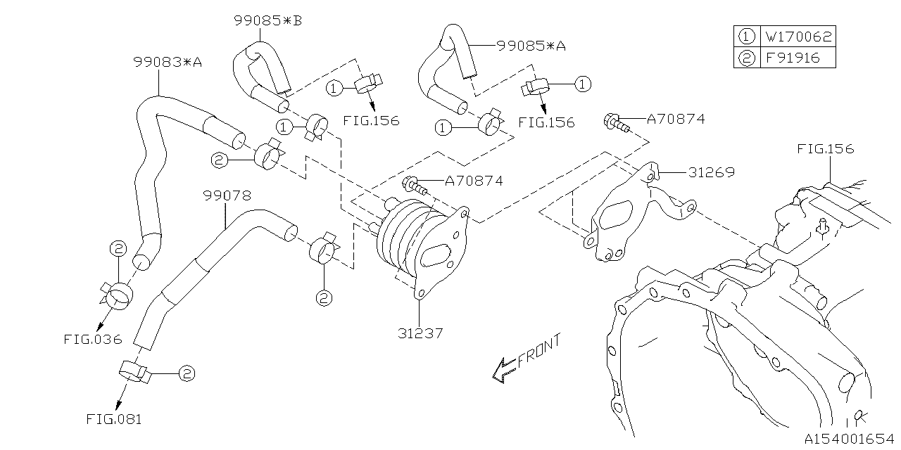 Diagram AT, TRANSMISSION CASE for your Subaru