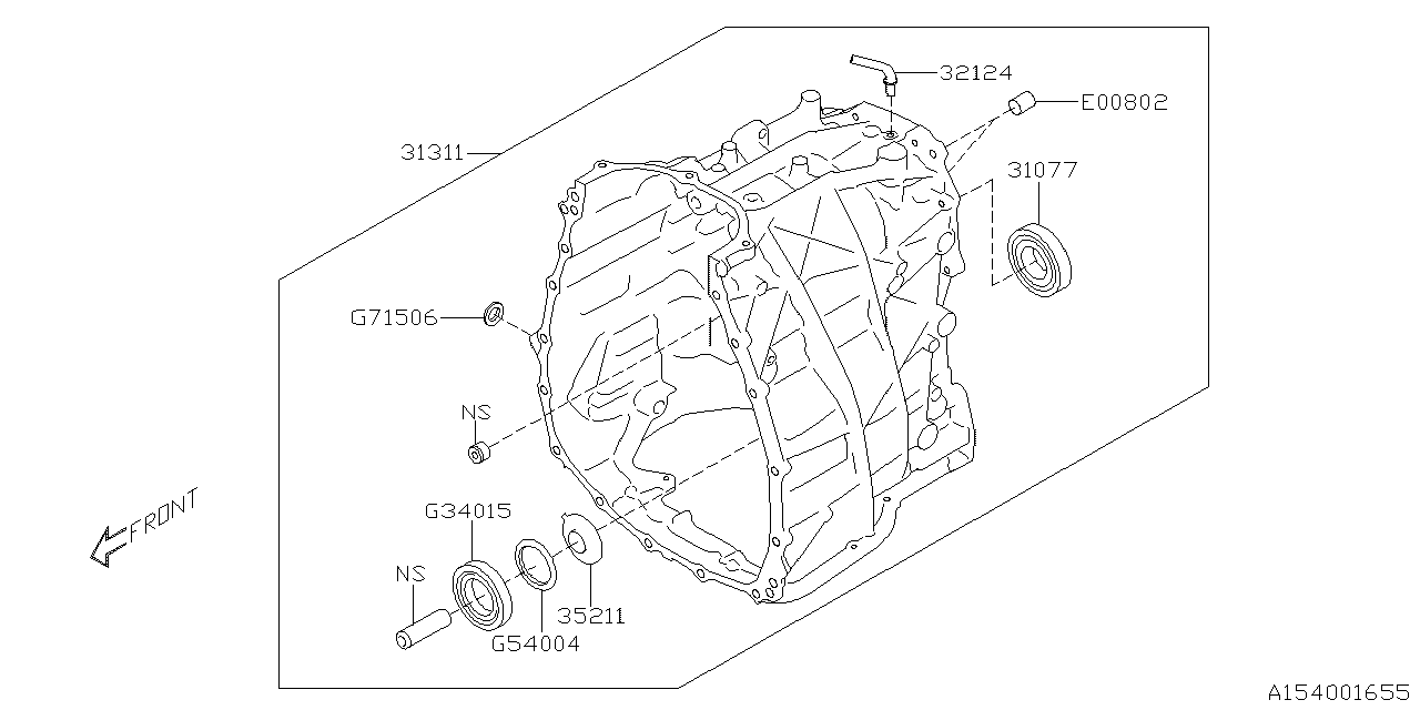 Diagram AT, TRANSMISSION CASE for your 2016 Subaru Forester  Limited 