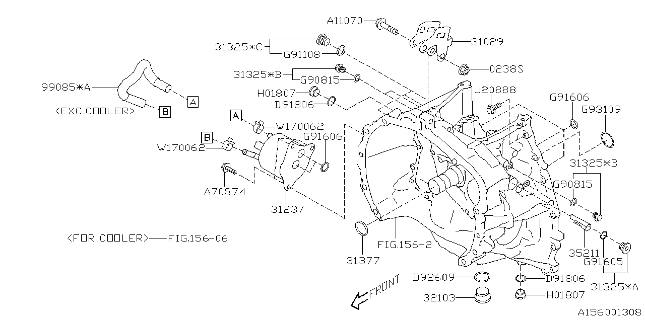 Diagram AT, TORQUE CONVERTER & CONVERTER CASE for your 2016 Subaru BRZ  Base 