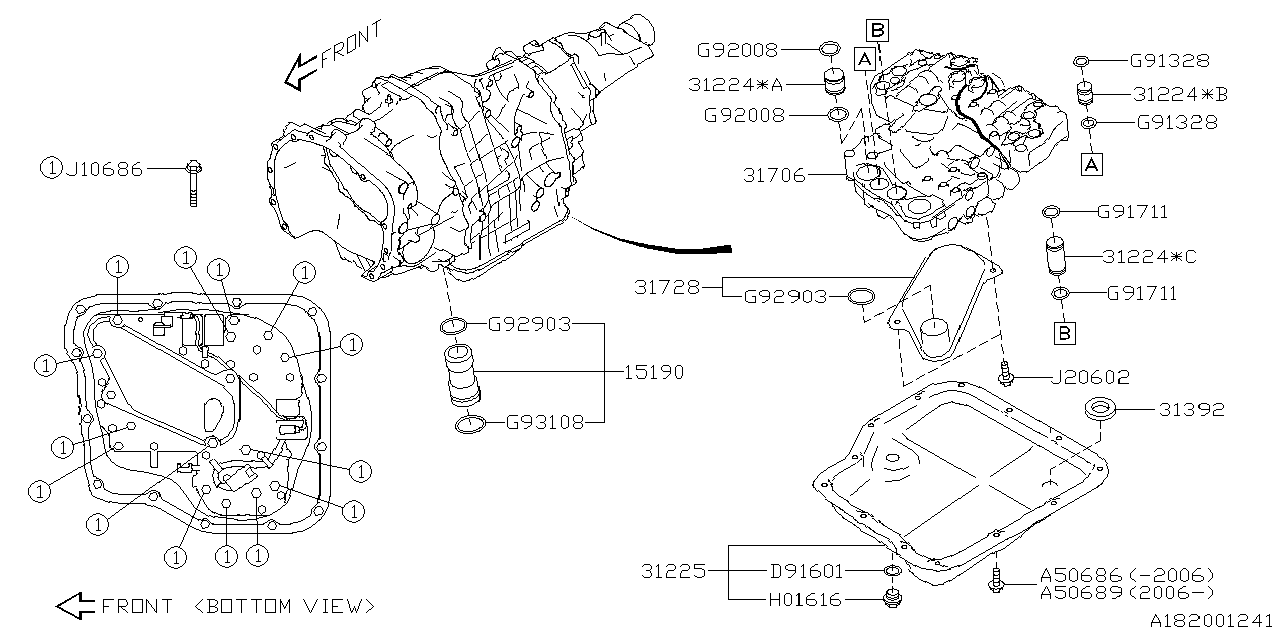 Diagram AT, CONTROL VALVE for your 2025 Subaru Outback   