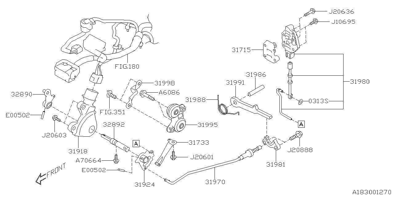 Diagram AT, CONTROL DEVICE for your 2003 Subaru STI   