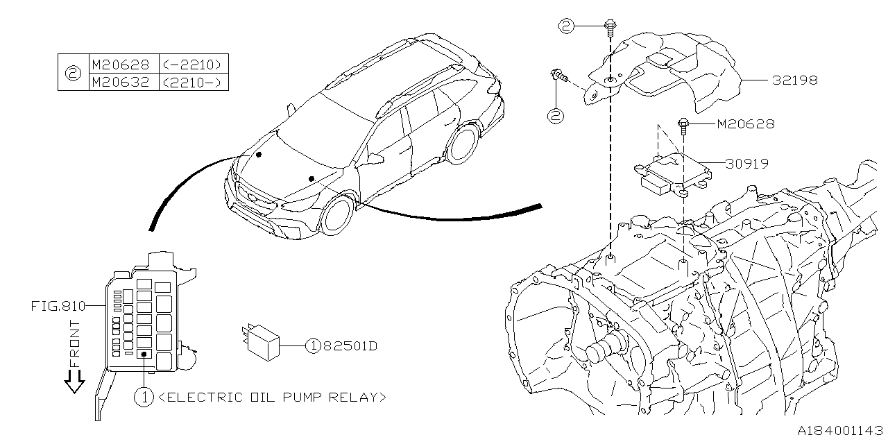 Diagram AT, CONTROL UNIT for your 2020 Subaru Legacy   