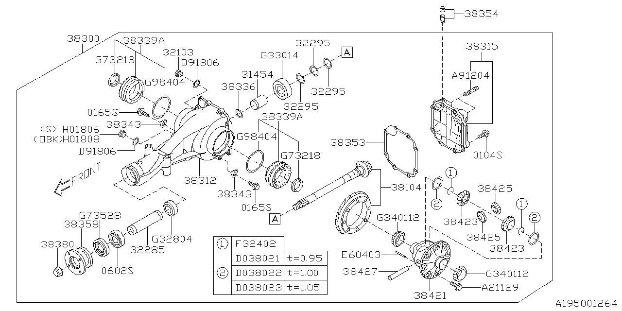 Diagram DIFFERENTIAL (INDIVIDUAL) for your Subaru Legacy  