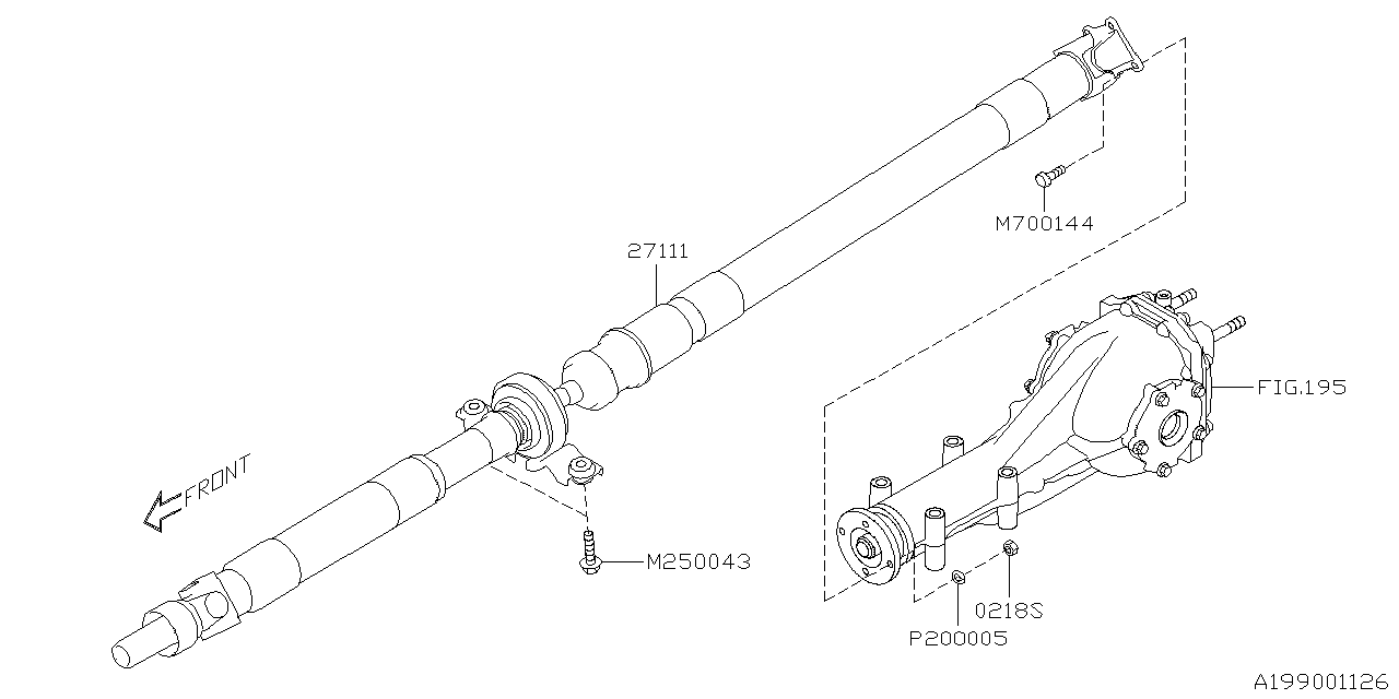 Diagram PROPELLER SHAFT for your Subaru Outback  