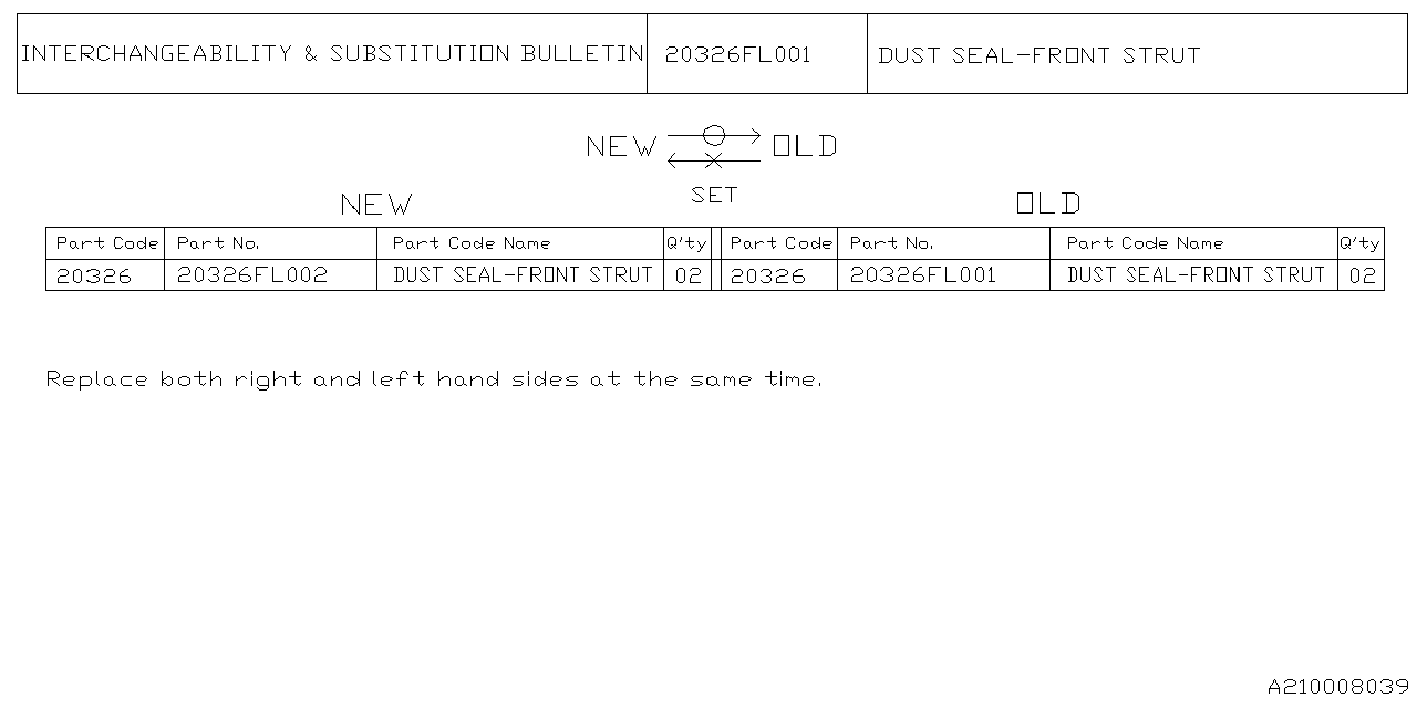 Diagram FRONT SHOCK ABSORBER for your 2023 Subaru Legacy   