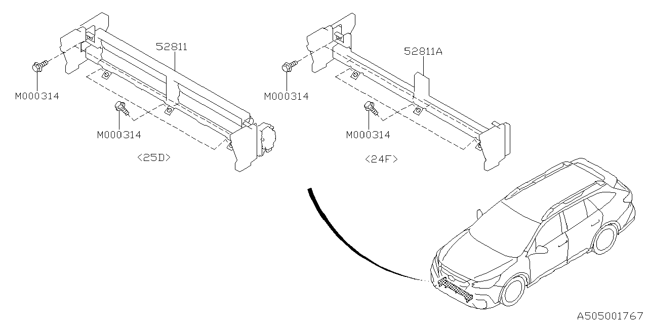 Diagram BODY PANEL for your 1999 Subaru Forester   