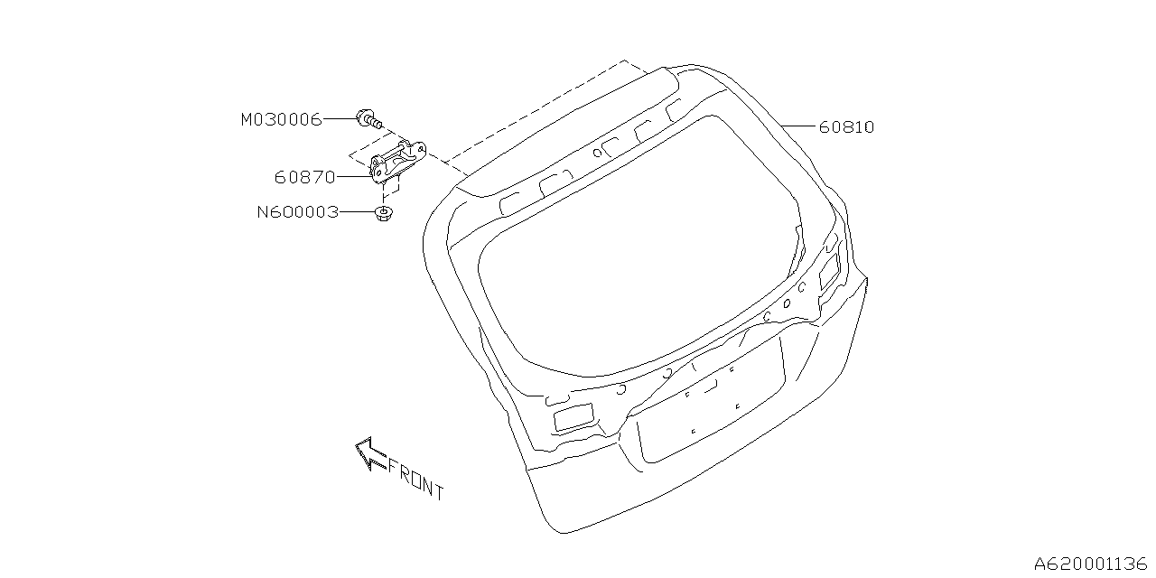 Diagram BACK DOOR PANEL for your 2019 Subaru Impreza  SPORT w/EyeSight SEDAN 