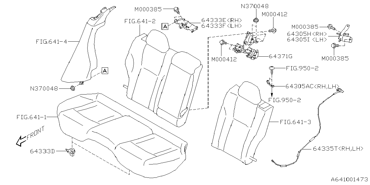 Diagram REAR SEAT for your 2016 Subaru Forester   