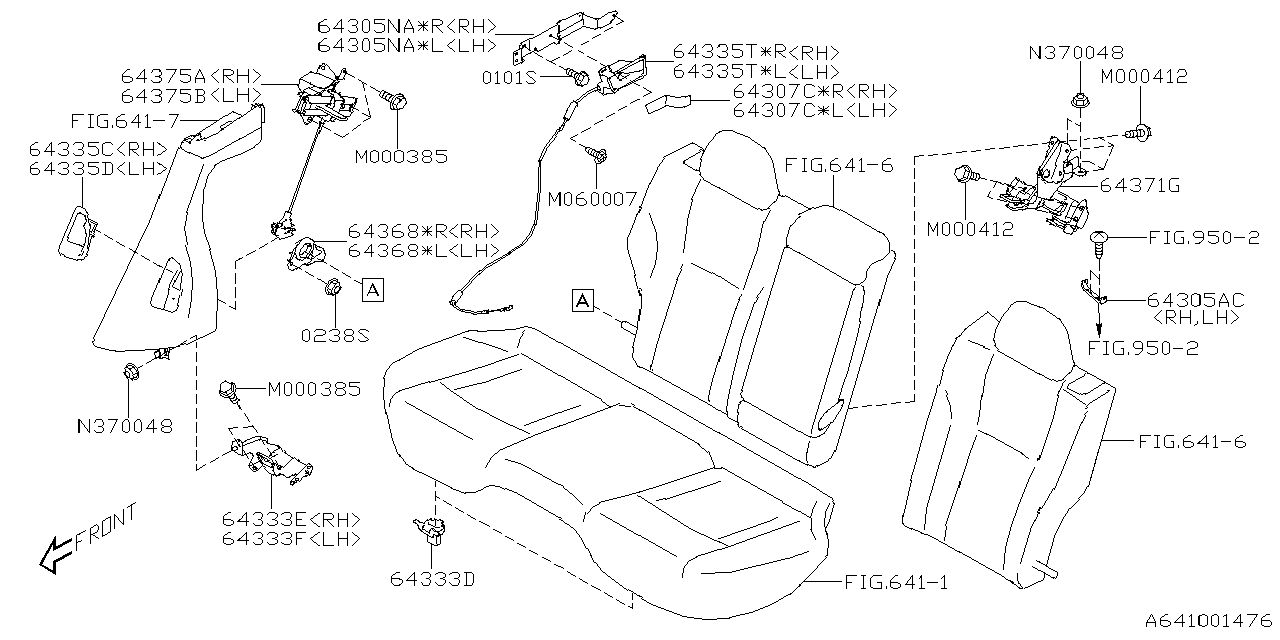 Diagram REAR SEAT for your 2016 Subaru Forester   