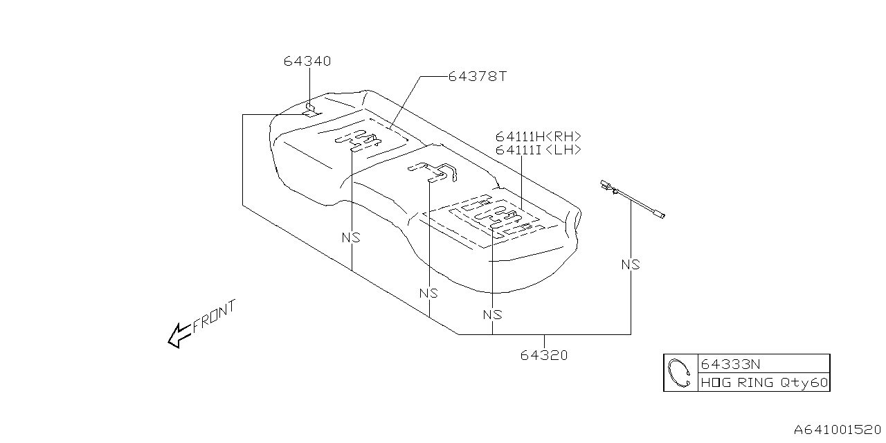 Diagram REAR SEAT for your 1995 Subaru Impreza   