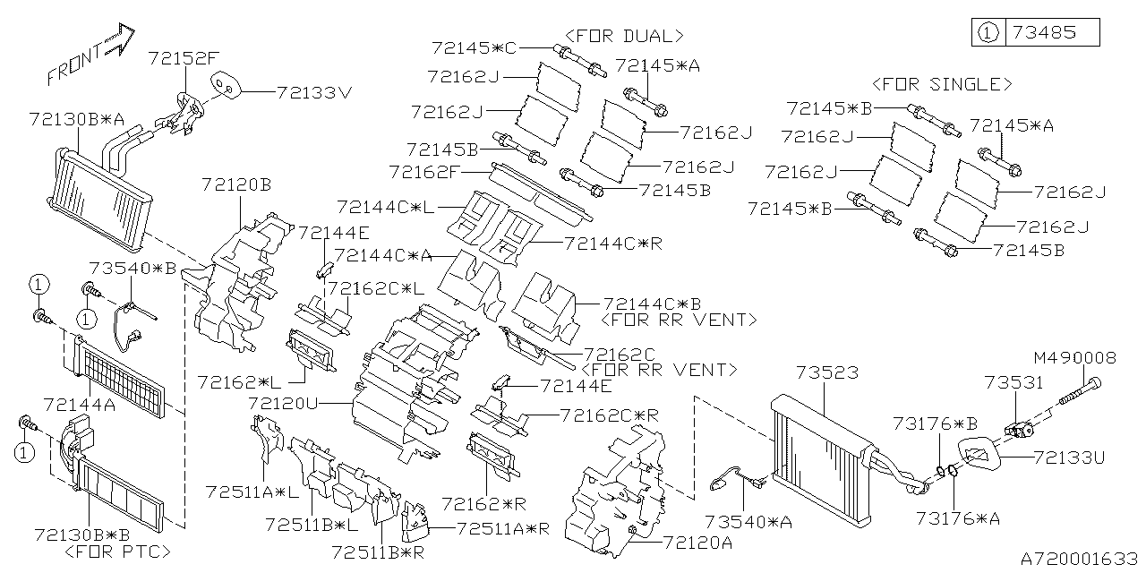 Diagram HEATER SYSTEM for your 2021 Subaru Outback  R Onyx 